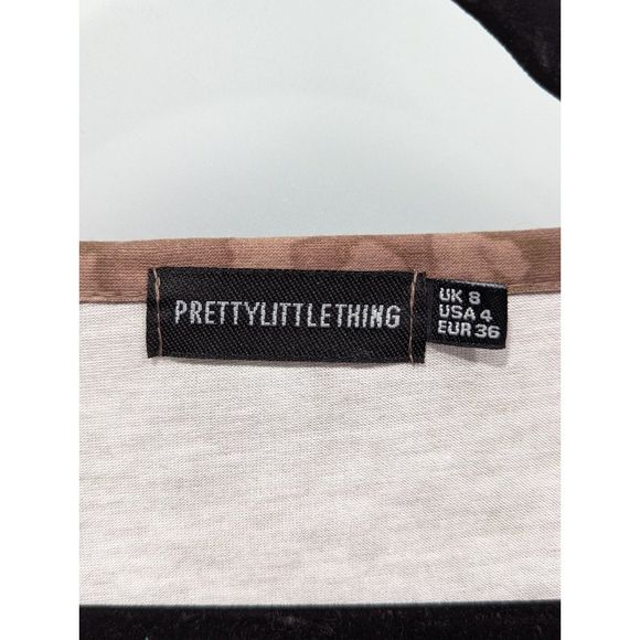 PrettyLittleThing| Dead End Brown Tie Dye Bodysuit Size 4 - Picture 3 of 4